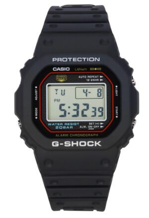 Casio G-Shock Digital Re-Creating The Original Design Of The First G-Shock Quartz DW-5000R-1A 200M Men's Watch