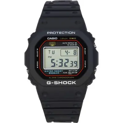 Casio G-Shock Digital Re-Creating The Original Design Of The First G-Shock Quartz DW-5000R-1A 200M Men's Watch