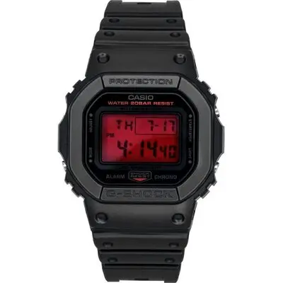Casio Origin Digital Resin Strap Quartz DW-5600BBR-1 200M Men's Watch