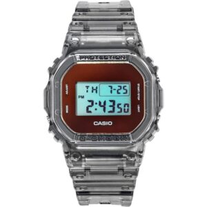 Casio G-Shock Digital Grey Translucent Resin Strap Quartz DW-5600TLS-8 200M Men's Watch