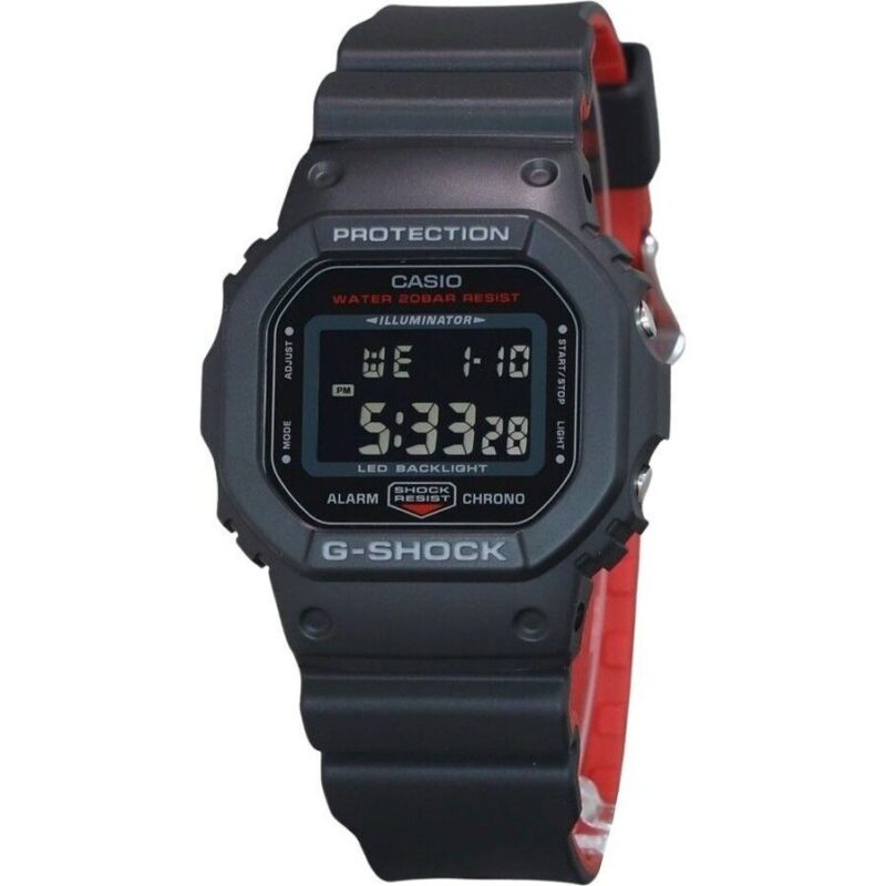 Casio G-Shock Digital Resin Strap Quartz DW-5600UHR-1 200M Men's Watch