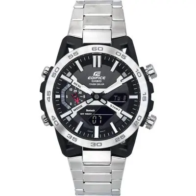 Casio Edifice Sospensione Mobile Link Black Dial Solar ECB-2000D-1A ECB2000D-1 100M Men's Watch