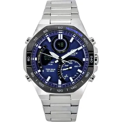 Casio Edifice Analog Digital Mobile Link Blue Dial Tough Solar ECB-950DB-2A 100M Men's Watch