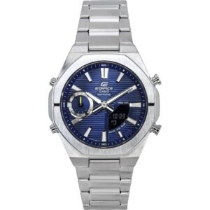 Casio Edifice Analog Digital Smartphone Link Blue Dial Quartz ECB-S10D-2A 100M Men's Watch