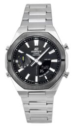 Casio Edifice Analog Digital Smartphone Link Stainless Steel Black Dial Quartz ECB-S10DB-1A 100M Men's Watch