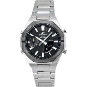 Casio Edifice Analog Digital Smartphone Link Stainless Steel Black Dial Quartz ECB-S10DB-1A 100M Men's Watch