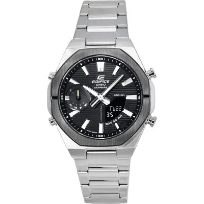 Casio Edifice Analog Digital Smartphone Link Stainless Steel Black Dial Quartz ECB-S10DB-1A 100M Men's Watch