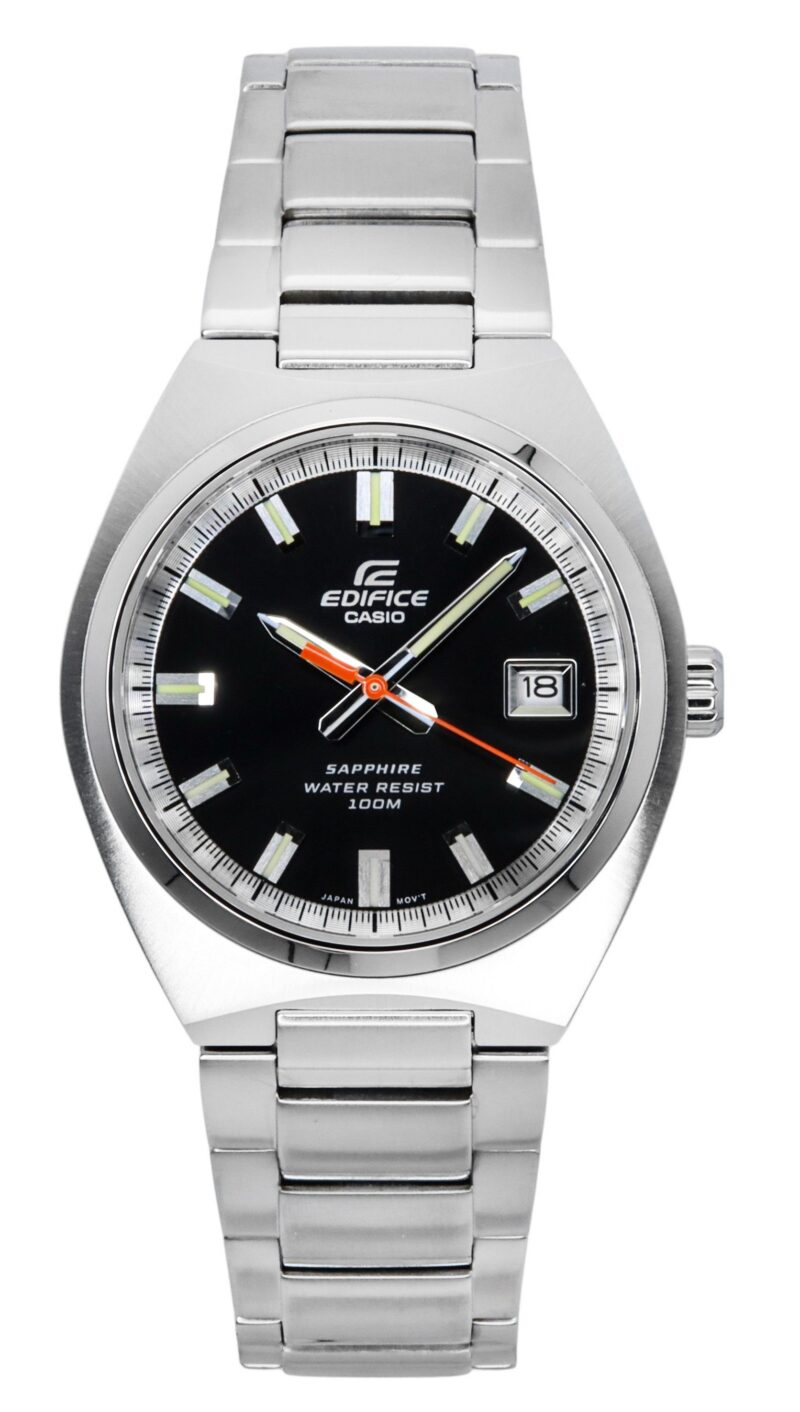 Casio Edifice Analog Stainless Steel Black Dial Quartz EFB-109D-1AV 100M Men's Watch