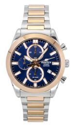 Casio Edifice Analog Chronograph Two Tone Stainless Steel Blue Dial Quartz EFB-710SG-2AV 100M Men's Watch