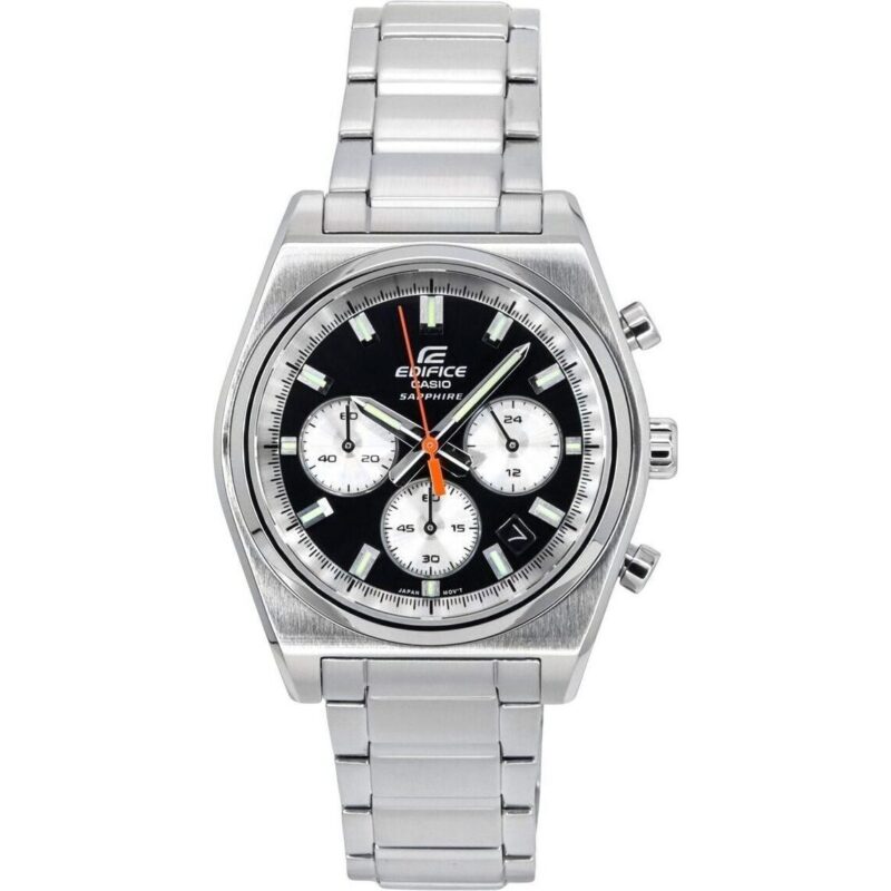 Casio Edifice Analog Chronograph Stainless Steel Black Dial Quartz EFB-730D-1AV 100M Men's Watch Casio Edifice Analog Chronograph Stainless Steel Black Dial Quartz EFB-730D-1AV 100M Men's Watch