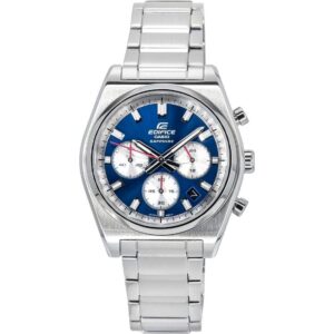Casio Edifice Analog Chronograph Stainless Steel Blue Dial Quartz EFB-730D-2AV 100M Men's Watch