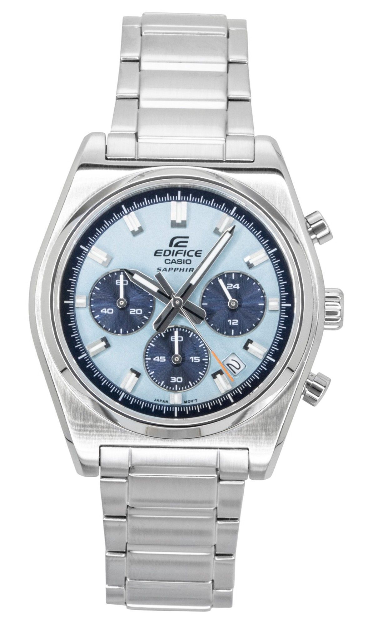 Casio Edifice Analog Standard Chronograph Stainless Steel Blue Dial Quartz EFB-730D-2BV 100M Men’s Watch - EFB-730D-2BV