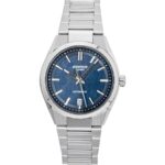Casio Edifice Analog Stainless Steel Forged Carbon Blue Dial Automatic EFK-100D-2A 100M Men's Watch