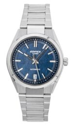 Casio Edifice Analog Stainless Steel Forged Carbon Blue Dial Automatic EFK-100D-2A 100M Men's Watch