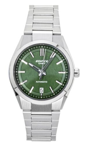 Casio Edifice Analog Stainless Steel Forged Carbon Green Dial Automatic EFK-100D-3A 100M Men's Watch
