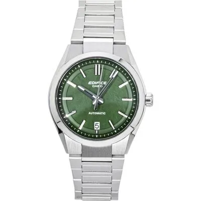 Casio Edifice Analog Stainless Steel Forged Carbon Green Dial Automatic EFK-100D-3A 100M Men's Watch