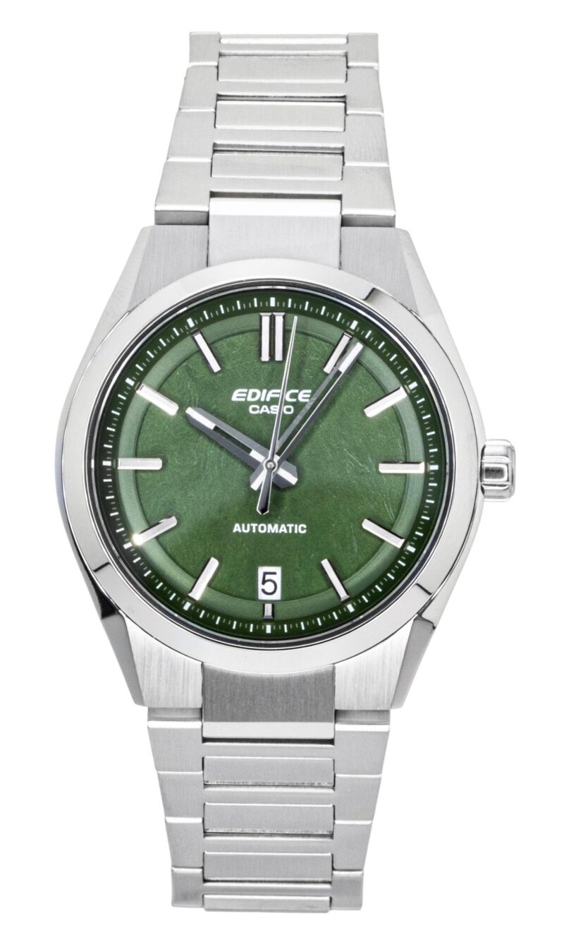 Casio Edifice Analog Stainless Steel Forged Carbon Green Dial Automatic EFK-100D-3A 100M Men's Watch