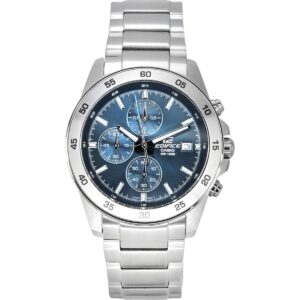 Casio Edifice Analog Standard Chronograph Stainless Steel Blue Dial Quartz EFR-526D-2A 100M Men's Watch