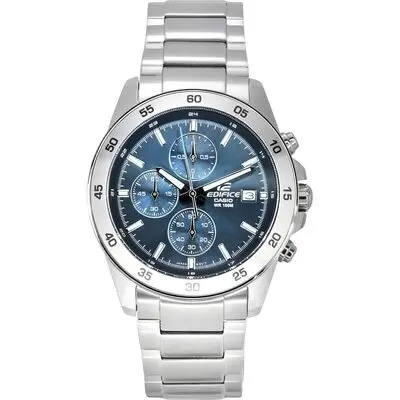 Casio Edifice Analog Standard Chronograph Stainless Steel Blue Dial Quartz EFR-526D-2A 100M Men's Watch