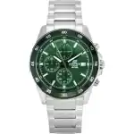 Casio Edifice Analog Standard Chronograph Stainless Steel Green Dial Quartz EFR-526D-3A 100M Men's Watch