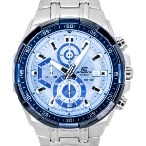 Casio Edifice Analog Standard Chronograph Stainless Steel Blue Dial Quartz EFR-539DE-2AV 100M Men's Watch