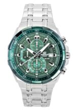 Casio Edifice Analog Standard Chronograph Stainless Steel Green Dial Quartz EFR-539DE-3AV 100M Men's Watch
