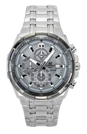 Casio Edifice Standard Chronograph Analog Stainless steel Grey Dial Quartz EFR-539DE-8AV 100M Men's Watch