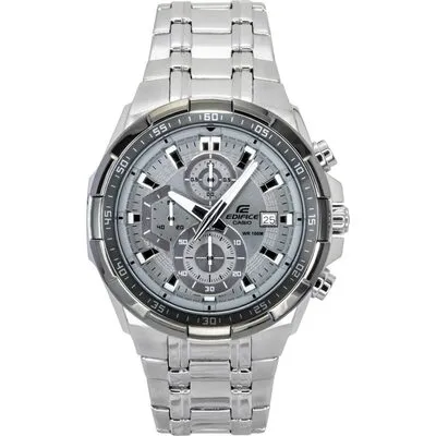 Casio Edifice Standard Chronograph Analog Stainless steel Grey Dial Quartz EFR-539DE-8AV 100M Men's Watch