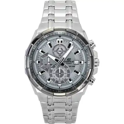 Casio Edifice Standard Chronograph Analog Stainless steel Grey Dial Quartz EFR-539DE-8AV 100M Men's Watch