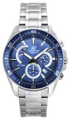 Casio Edifice Analog Standard Chronograph Stainless Steel Blue Dial Quartz EFR-552D-2A 100M Men's Watch