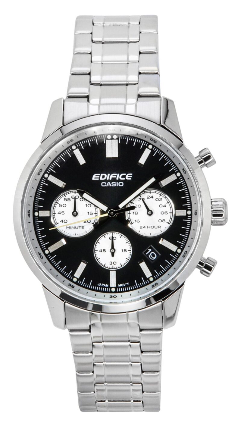Casio Edifice Analog Chronograph Stainless Steel Black Dial Quartz EFR-575D-1A 100M Men's Watch