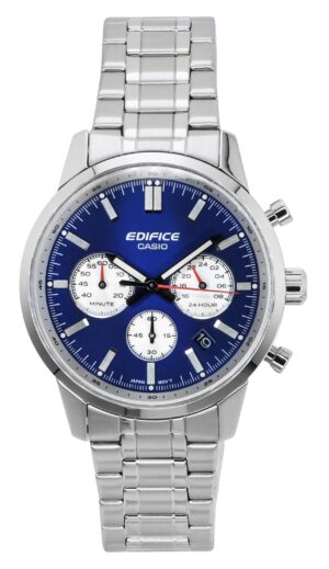 Casio Edifice Analog Chronograph Stainless Steel Blue Dial Quartz EFR-575D-2A 100M Men's Watch