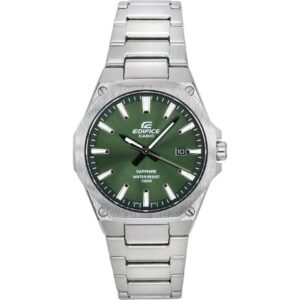 Casio Edifice Sapphire Crystal Analog Stainless Steel Green Dial Quartz EFR-S108D-3A 100M Men's Watch