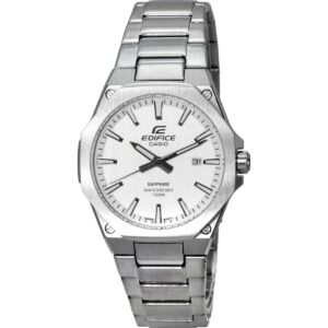 Casio Edifice Stainless Steel White Dial Quartz EFR-S108D-7A EFRS108D-7 100M Men's Watch