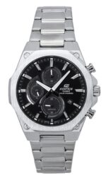 Casio Edifice Slim Line Chronograph Analog Solar EFS-S570D-1A EFSS570D-1 100M Men's Watch