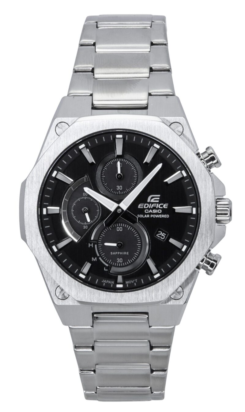 Casio Edifice Slim Line Chronograph Analog Solar EFS-S570D-1A EFSS570D-1 100M Men's Watch