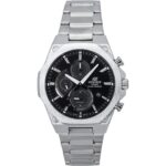 Casio Edifice Slim Line Chronograph Analog Solar EFS-S570D-1A EFSS570D-1 100M Men's Watch
