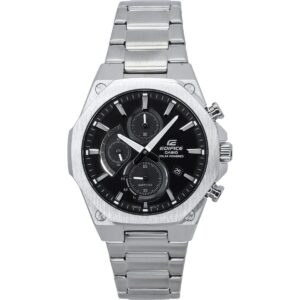 Casio Edifice Slim Line Chronograph Analog Solar EFS-S570D-1A EFSS570D-1 100M Men's Watch