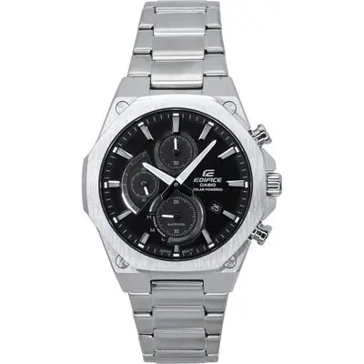 Casio Edifice Slim Line Chronograph Analog Solar EFS-S570D-1A EFSS570D-1 100M Men's Watch
