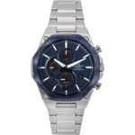 Casio Edifice Analog Slim Line With Sapphire Crystal Chronograph Blue Dial Solar EFS-S570DB-2A 100M Men's Watch