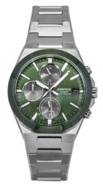 Casio Edifice Analog Chronograph Stainless Steel Green Dial Solar EFS-S650D-3A 100M Men's Watch