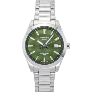 Casio Edifice Analog Stainless Steel Green Dial Quartz EFV-160D-3A 100M Men's Watch