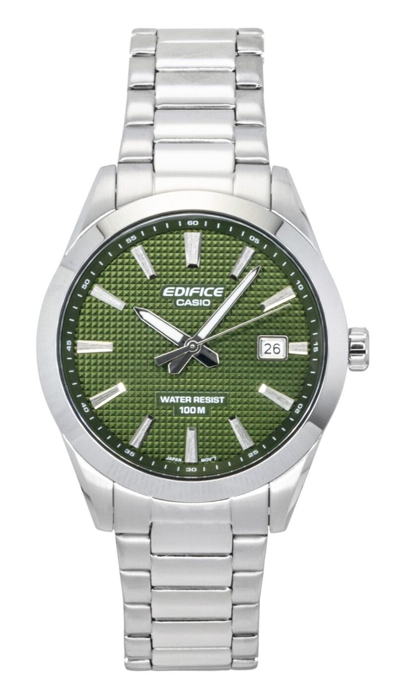 Casio Edifice Analog Stainless Steel Green Dial Quartz EFV-160D-3A 100M Men's Watch