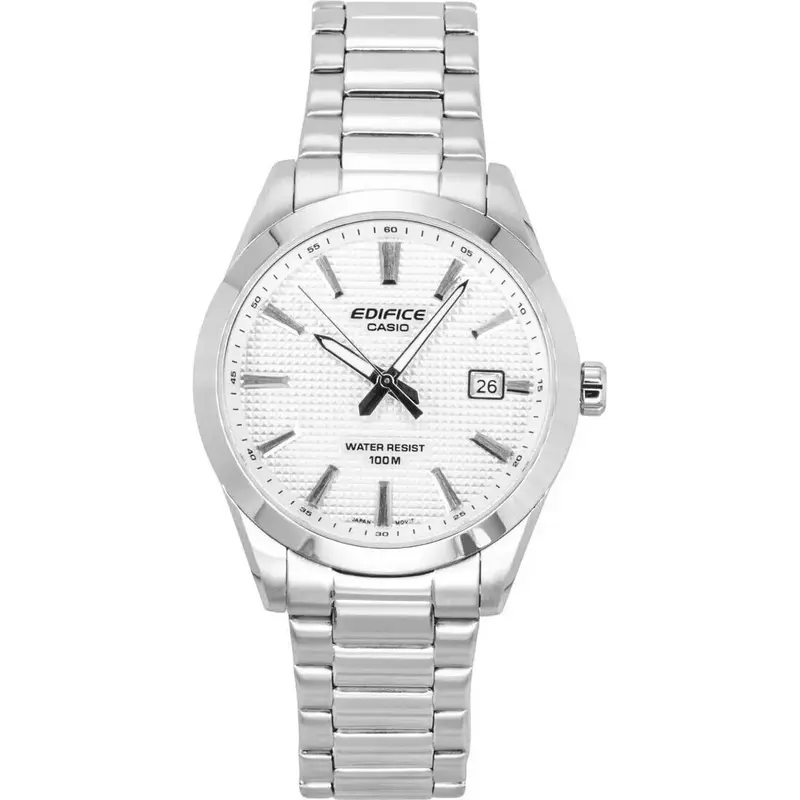 Casio Edifice Analog Stainless Steel White Dial Quartz EFV-160D-7A 100M Men's Watch