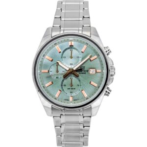 Casio Edifice Analog Standard Chronograph Stainless Steel Green Dial Quartz EFV-610DE-3A 100M Men's Watch