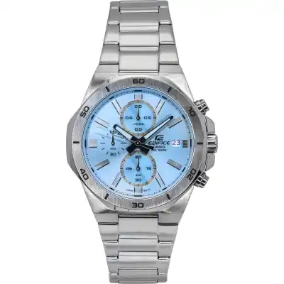 Casio Edifice Standard Chronograph Analog Stainless Steel Blue Dial Quartz EFV-640D-2BV 100M Men's Watch
