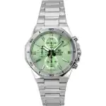 Casio Edifice Standard Chronograph Analog Stainless Steel Green Dial Quartz EFV-640D-3AV 100M Men's Watch