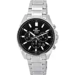 Casio Edifice Standard Chronograph Stainless Steel Black Dial Quartz EFV-650D-1A 100M Men's Watch
