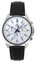 Casio Edifice Analog Standard Chronograph White Dial Quartz EFV-650L-7AV 100M Men's Watch