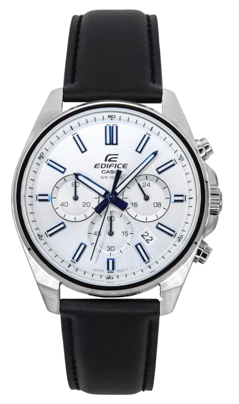 Casio Edifice Analog Standard Chronograph White Dial Quartz EFV-650L-7AV 100M Men's Watch